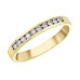 Channel Set Yellow Gold Diamond Band- 0.20ct TDW