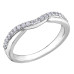 Curved White Gold Diamond Band- 0.25ct TDW